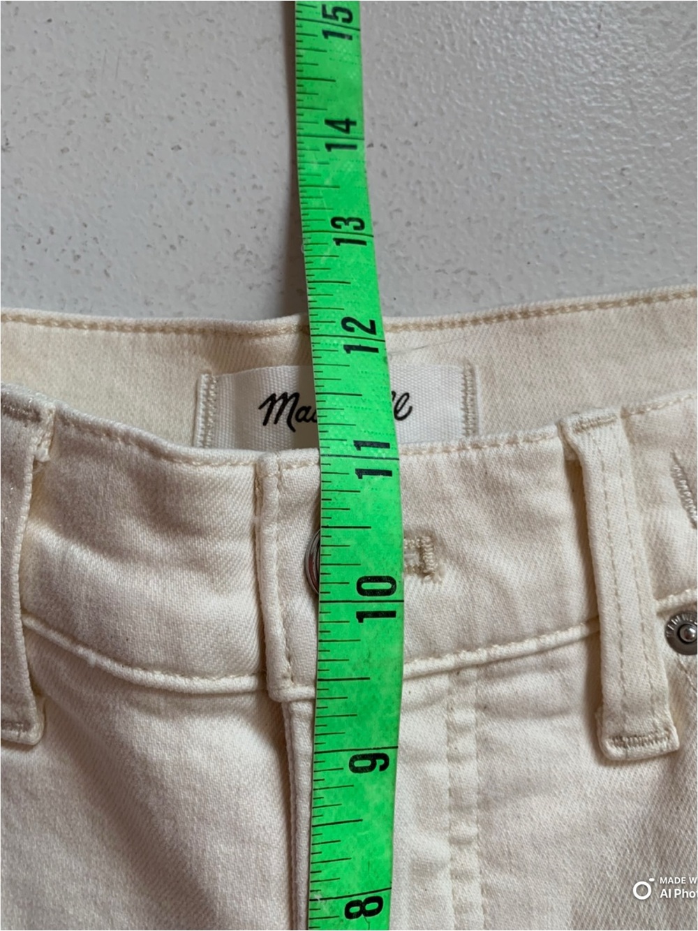 Madewell The SHORT Perfect Vintage Wide-Leg Crop Jean Size 26S NWT Cream Summer - Picture 17 of 17